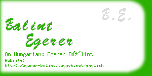 balint egerer business card